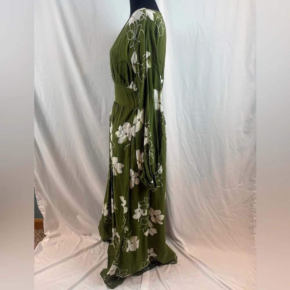 Billabong Green Floral Long Sleeve Dress - Picture 9 of 11